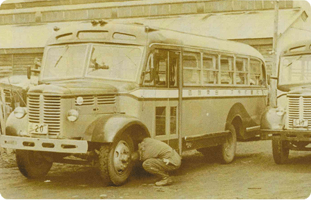 函館乗合自動車になって初めてのフソー車